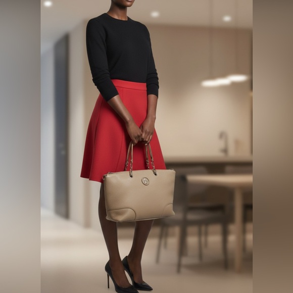 Tory Burch Whipstick Slouchy French Grey satchel bag - Picture 16 of 16